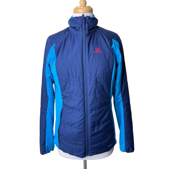 SALOMON Drifter Mid Reversible Jacket Medieval Blue Blue/ Hawaiian - Picture 1 of 11